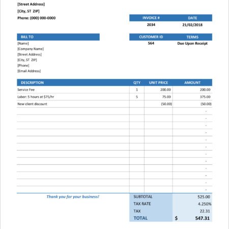 Business Invoice Template