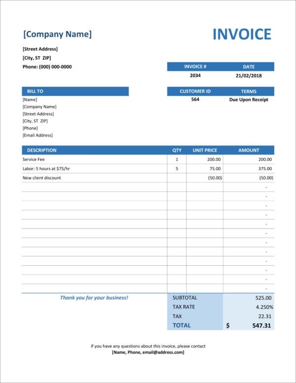 Business Invoice Template