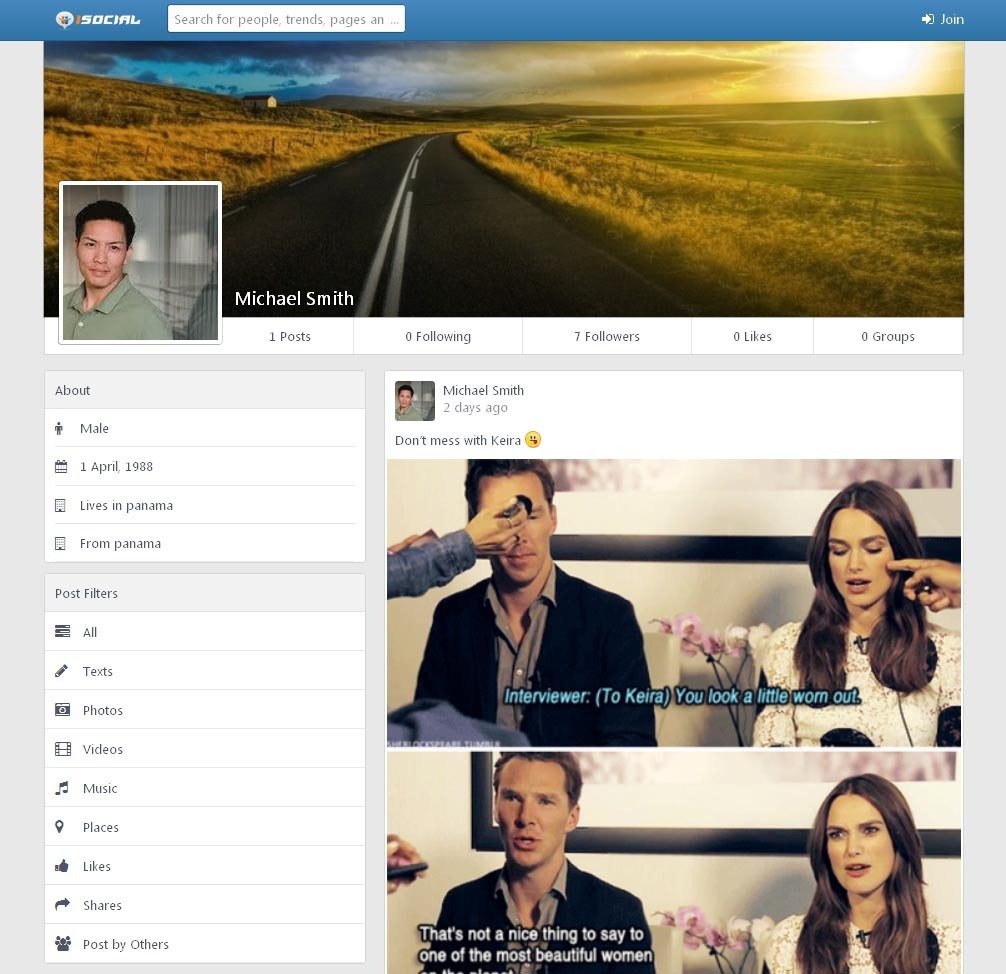 Online Social Network Website + Free Hosting