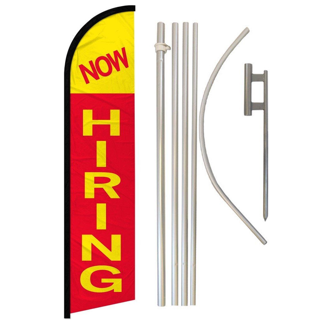 Now Hiring Windless Banner Swooper Advertising Flag Pole Kit Work Available Here