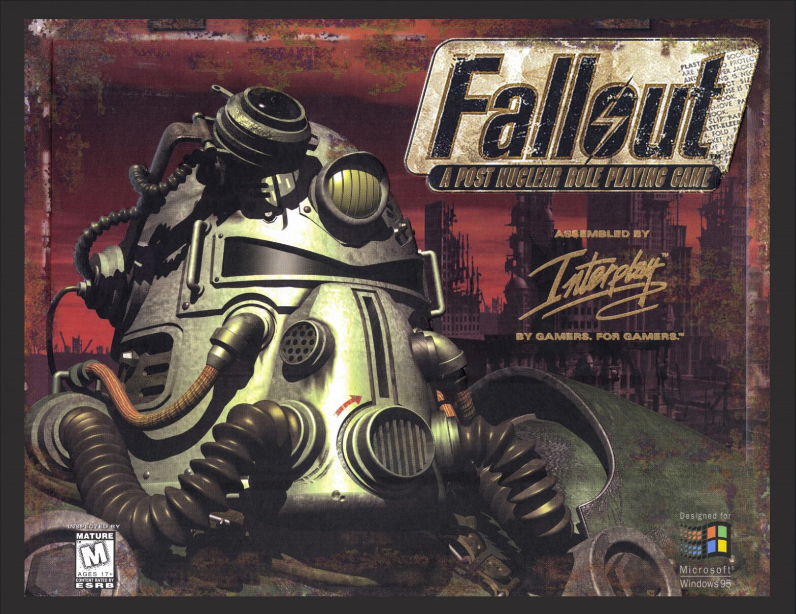 Original Fallout 1 Classic 1997 PC Game Big Box Wall Art Print Poster 13″ x 18″