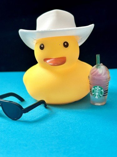 Rubber Duck, Starbucks Pink Drink.  White Hat , Duck For You Jeep.