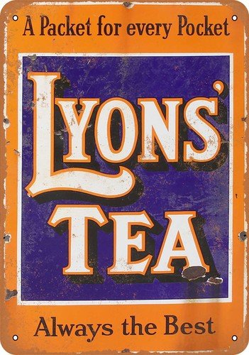 METAL SIGN – Lyon’s Tea Always the Best – Vintage Look Reproduction