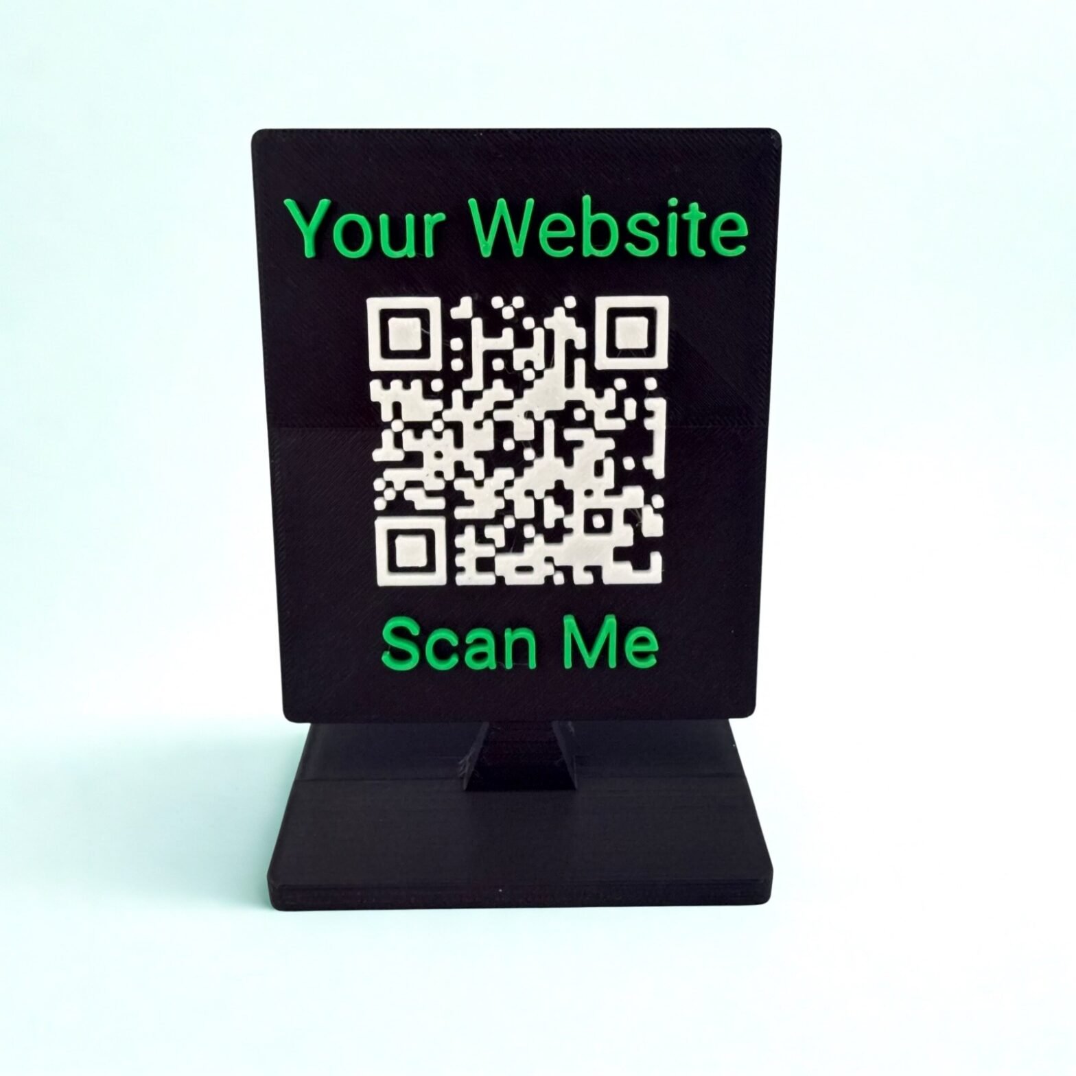 Custom 3D Printed QR Code Stand – Tabletop Display for Menus, Payments, Websites